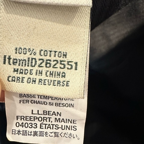 NWT  LL Bean Mens Sz:34 Classic Fit Black Flat Front Button Dress Pant. - Picture 7 of 15